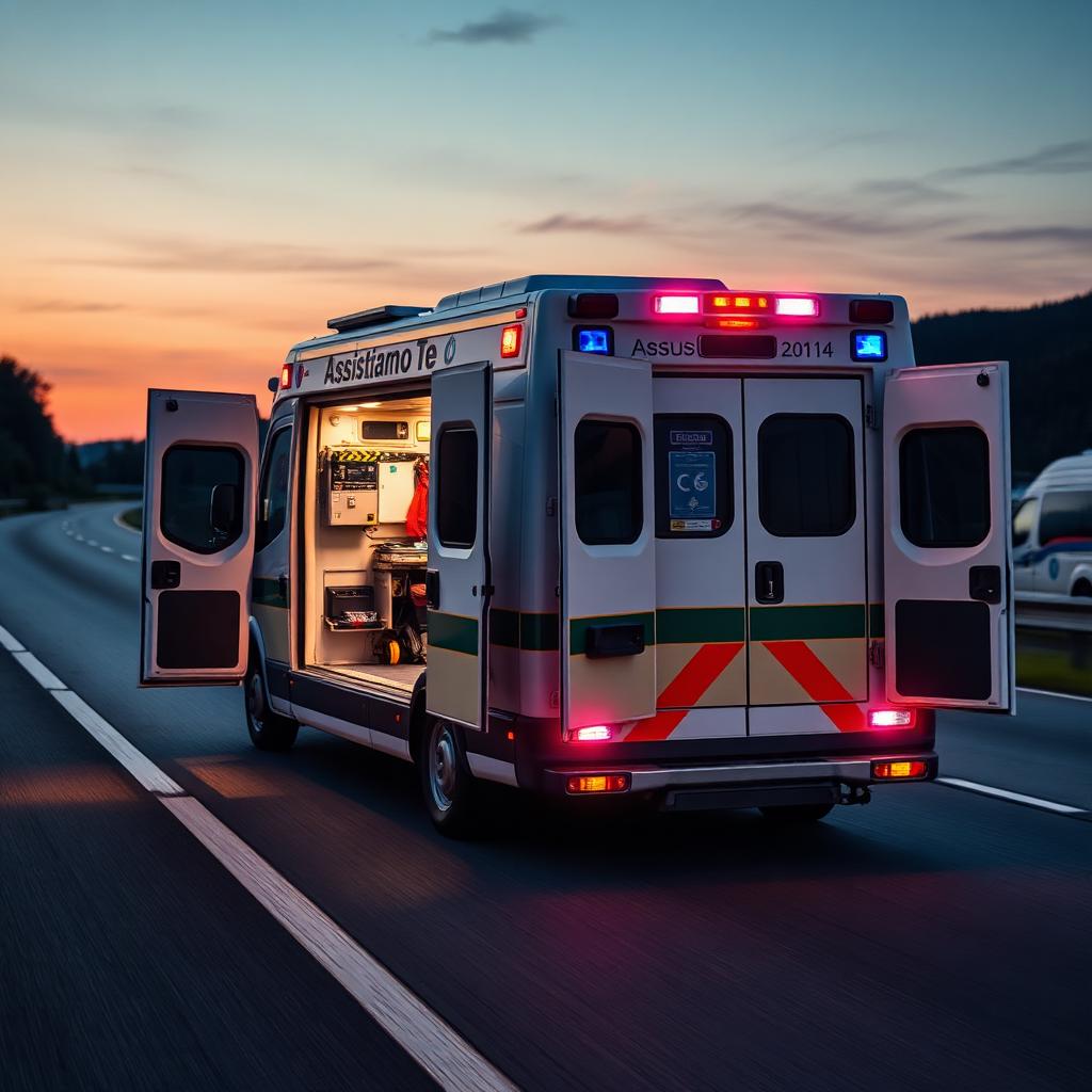 Ambulanza tipo A di rianimazione Assistiamo Te su lunga percorrenza