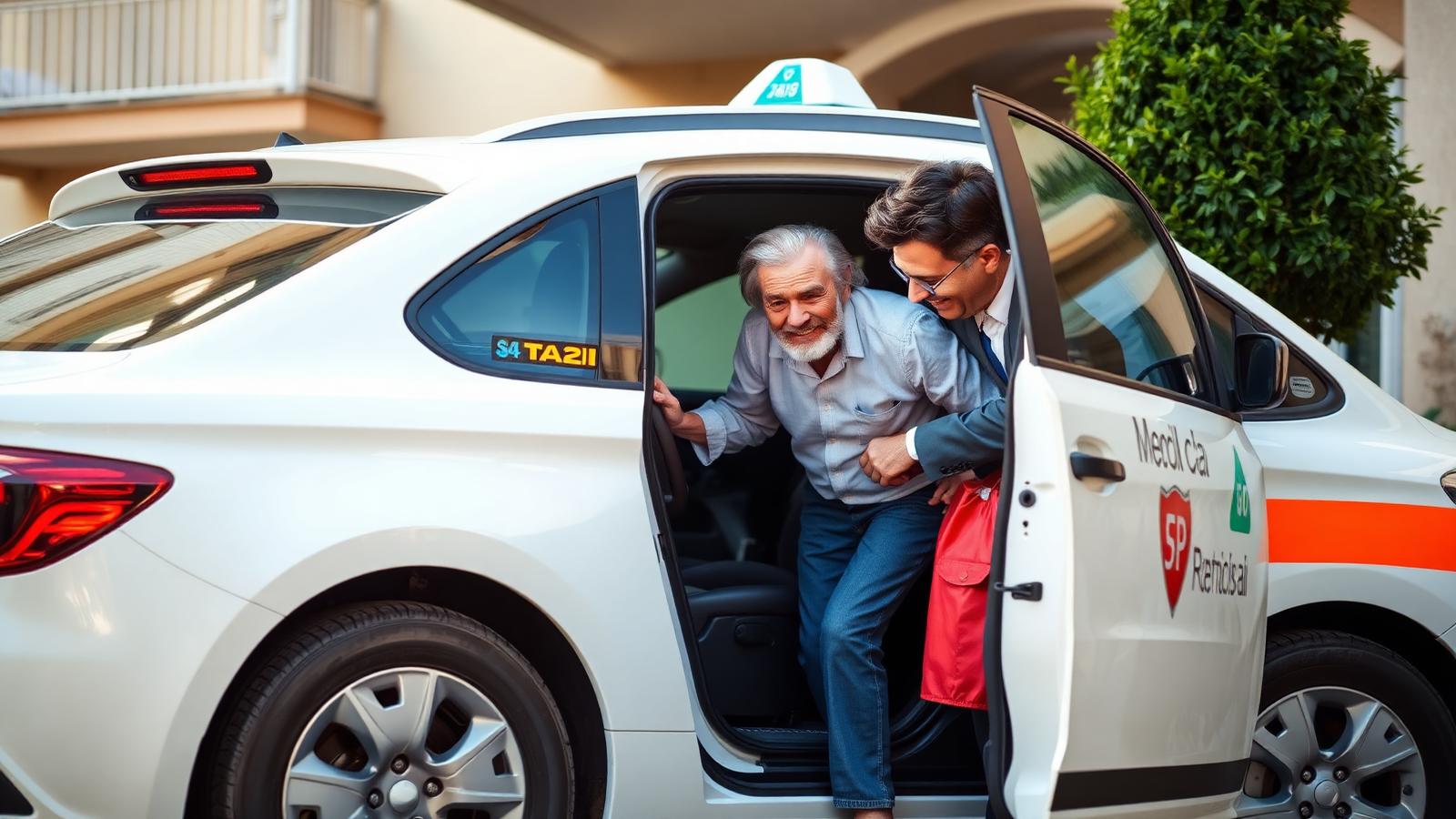 Taxi sanitario privato per dimissioni ospedaliere con accesso facilitato