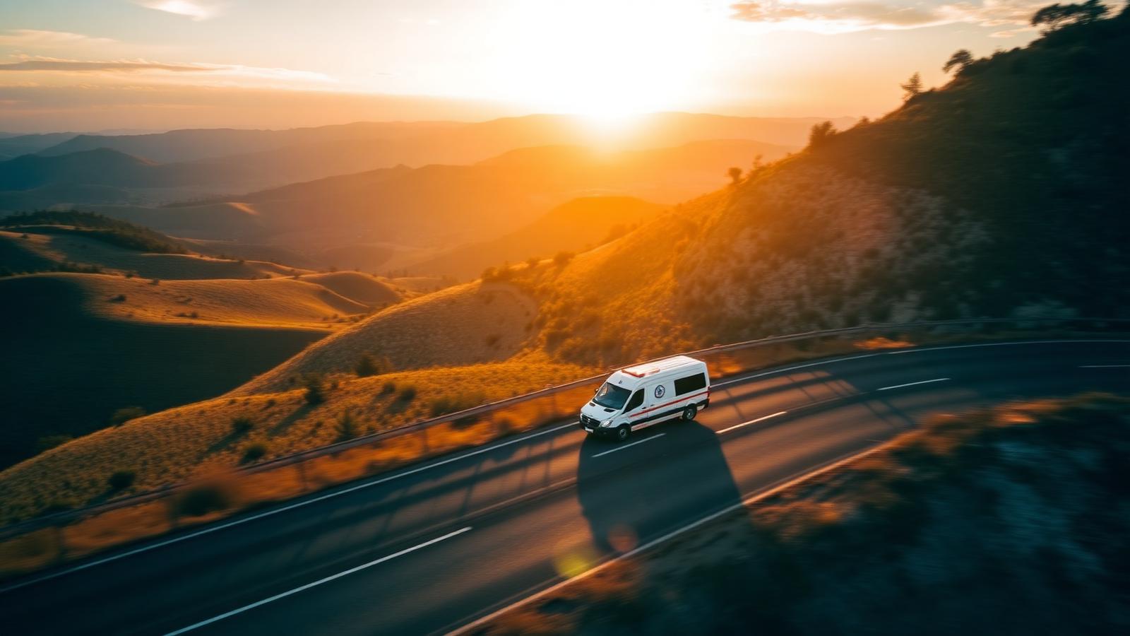 Taxi sanitario in viaggio a lunga percorrenza tra regioni italiane