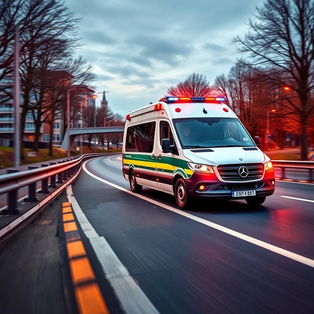 Ambulanza Assistiamo Te in autostrada italiana per servizio di continuità assistenziale letto a letto nazionale