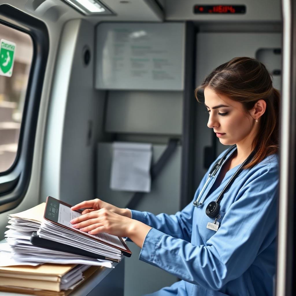 Infermiera Assistiamo Te organizza documentazione clinica strutturata nel trasporto in ambulanza