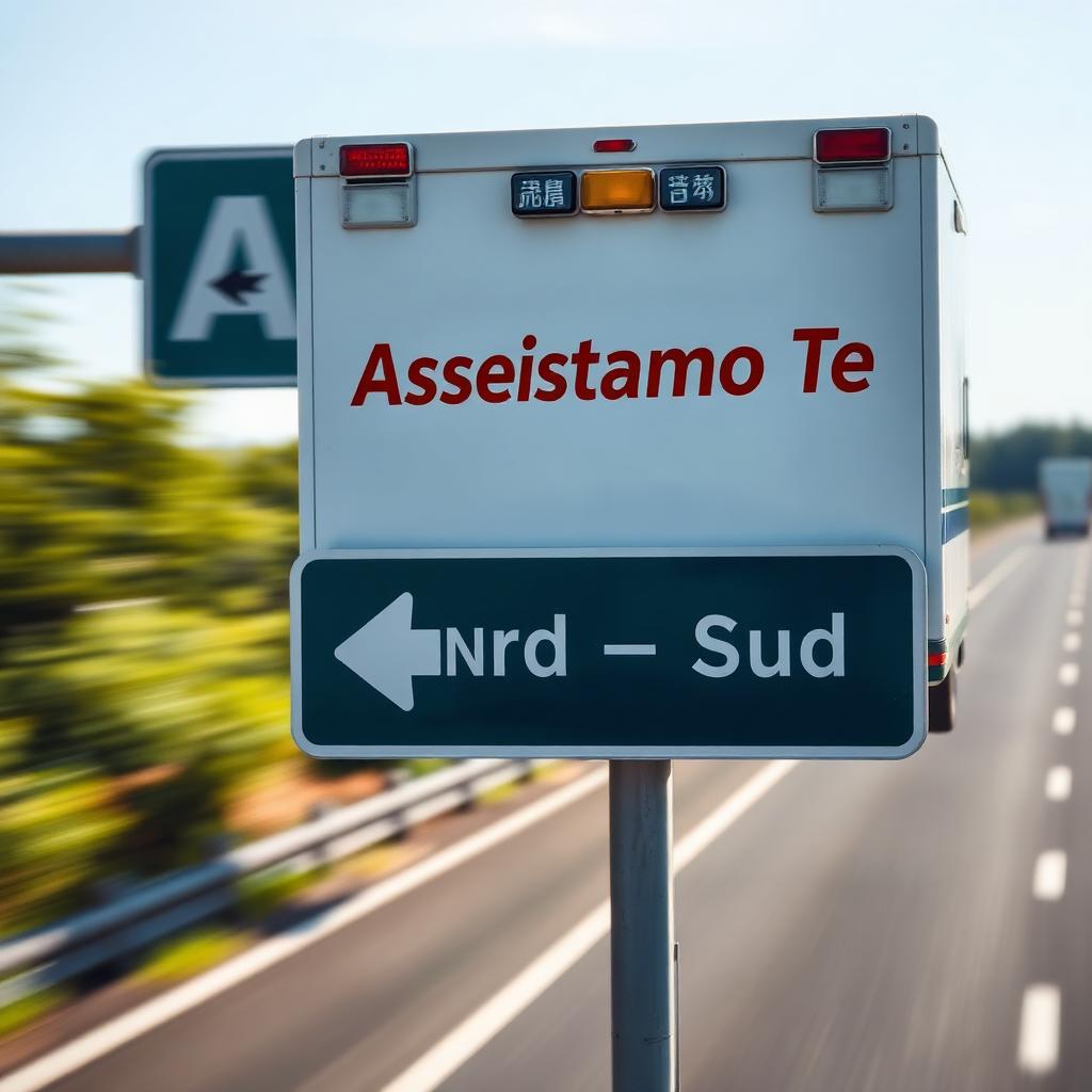 Ambulanza privata Assistiamo Te in autostrada per trasferimento Nord-Sud