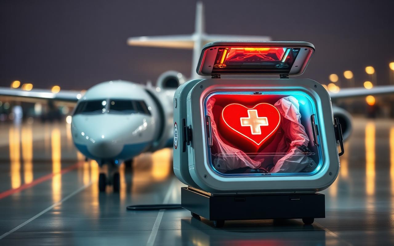 Contenitore certificato per trasporto aereo di organi e materiale biologico in catena del freddo